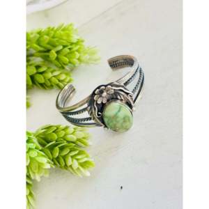 Kobe Martinez Sonoran Gold Turquoise & Sterling <b>Silver</b> Fashion <b>Cuff</b> <b>Bracelet</b> - Product Image 4
