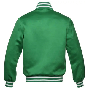 แจ็คเก็ตบอมเบอร์ผ้าซาตินสำหรับผู้ชายเสื้อแจ็กเก็ตบอมเบอร์สไตล์ใหม่ออกแบบได้ตามต้องการ - Product Image 4