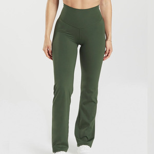 Custom Design <b>Flared</b> Fashionable Women's Hot <b>Leggings</b> Sports Jogging Workout Yoga Pants For Woman From BD Supplier - Product Image 4