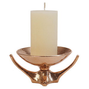 Bougeoirs de décoration gothique en cuivre faits à la main Bougies de pilier de maison rustiques avec finition d'oxyde de poignée de fer pour la décoration de Noël - Product Image 6