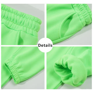 Vêtement de sport décontracté pour enfants, survêtement à capuche uni, couleur verte, pull, sport, gym, respirant, confortable, grande taille, saison hivernale - Product Image 5