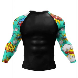 T-Shirt Homme Sublimation Personnalisable Manches Longues Compression Gym Rashguard Masculin BJJ Jiu Jitsu Boxe Jersey - Product Image 6