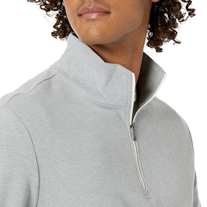 Sweat-shirt à col montant et demi-zip avec logo personnalisé, mélange de coton de haute qualité, coupe classique, sweat-shirts élégants pour hommes, prix bas et MOQ - Product Image 4