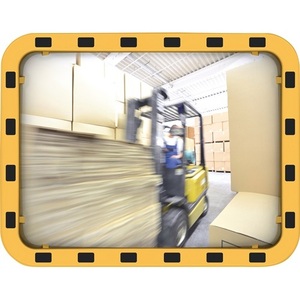 Safety Traffic <b>Mirror</b> H600xW800mm Acrylic Yellow/Black 110 Viewing Angle 22m Range DANCOP - Product Image 1