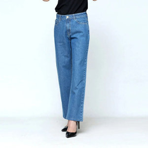 Jeans de Mezclilla Ajustados de Moda para Mujer, con Etiqueta Personalizada de Alta Calidad, Cintura Alta, Estilo Mom, Elásticos - Product Image 6