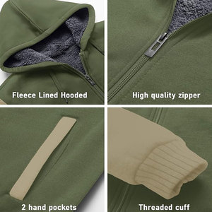 Vente en gros ODM/OEM de puls pour hommes et femmes sweat à capuche en polaire décontracté à fermeture éclair complète polyester/coton avec impression de logo personnalisé pour la saison d'hiver - Product Image 4