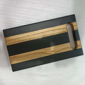 Thớt Cắt Bánh Mì Bánh Mì Nướng Bánh Mì Phô Mai Bằng Gỗ Gụ Amara Gỗ Mun Hỗn Hợp Đá Gỗ Mun - Product Image 1