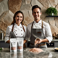 Sal del Himalaya Rosa Claro Garantizada por HACCP, Gránulos Finos y Gruesos, Empaque Personalizado, Rica en Vitaminas y Minerales, Energía para Cocinar