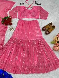 DESIGNER PARTY WEAR LOOK PRÊT À PORTER SAREE ET BRODERIE TRAVAIL - Product Image 4