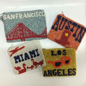 White Beaded Coin Purse Potted Plant Pattern Hand Embroidery Green Leaf Hanging Planter Design Zipper Pouch Mini Wallet <b>Gift</b> - Product Image 5