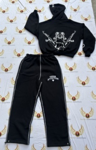 เสื้อมีฮู้ดแบบสวมหัวหลังดีไซน์เท่ๆของผู้ชายเสื้อวอร์มผ้าคอตตอน100% แฟชั่นสตรีทแวร์เล่นกีฬา - Product Image 5