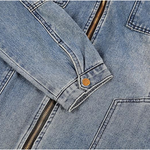 Veste en jean de haute qualité à boutons déchirés et design personnalisé pour hommes Veste en jean mode OEM avec processus de revêtement - Product Image 5