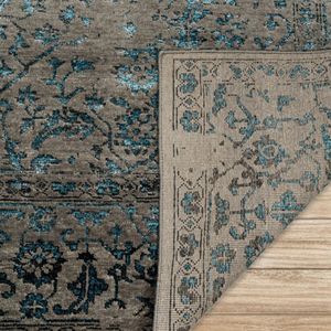 Estilo moderno Diseño contemporáneo Anudado a mano Lana Corte Pila Rectángulo Área Alfombra Patrón floral personalizado Mascota amigable Antideslizante Hogar - Product Image 3