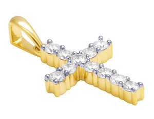 S925 Sterling Silver D VVS <b>White</b> Moissanite Diamond <b>Cross</b> Pendant Necklace For Men Women - Product Image 2