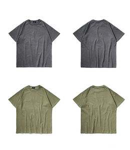 Venta al por mayor ácido lavado Vintage camiseta de gran tamaño Stock manga corta Streetwear Hip Hop estilo personalizable Terry tela con logotipo - Product Image 6