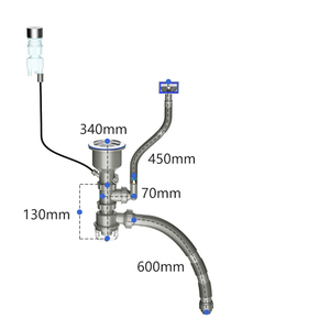Passoire de vidange d'évier de cuisine en acier inoxydable à commande par interrupteur haut de gamme - Product Image 2