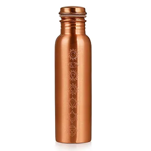 Meilleure vente 100% bouteille en cuivre nouveauté bouteille en cuivre en métal avec conception de logo imprimé personnalisé bouteille d'eau en cuivre élégante - Product Image 2