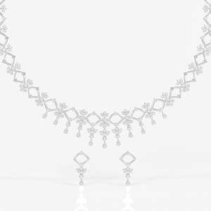 Collier classique Adira en argent sterling avec diamant moissanite pour les occasions de mariage - Product Image 5