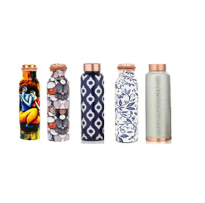 Copper Water Bottle Workouts Direct Drinking Enameled Printed Logo Design Style Workout Drink Use Bottle - Product Image 2