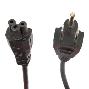 Cabo de extensão c5 aprovado, cabo de extensão de 240 volts para laptop, conector eua/canadá/japonês 5-15p