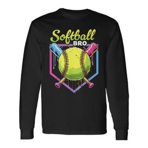 T-shirt promotionnel à manches longues pour garçons, motif Softball Drip Brother Ice Cream, confortable, vêtements de sport pour softball - Product Image 1
