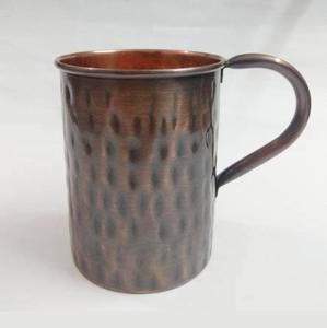 Mug à Moscow Mule en cuivre martelé, fait main, brillant, pour bars, restaurants et fêtes - Product Image 2