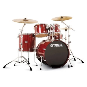 Yamaha-Rydeen 20-inch 5-piece Industrial Grade <b>Red</b> <b>Glitter</b> Finish Acoustic Drum Kit for Beginners & Schools - Product Image 1