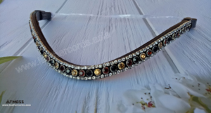 Browbands en cristal indien EClear Browbands en cuir en forme de U profond avec plusieurs cristaux pour la vente à l'exportation de produits équestres - Product Image 5