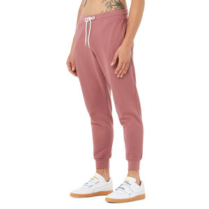 Pantalon de jogging unisexe en molleton éponge mauve coupe slim pour homme – Le pantalon de survêtement moderne - Product Image 4