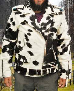 Chaqueta de vaquero occidental para hombre Cuero de vaca real - Product Image 1