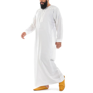 มุสลิมโรงงานแฟชั่นสไตล์ใหม่อิสลามเสื้อผ้าอาหรับ Jubba ออกแบบผู้ชายอาหรับ Thobe - Product Image 3