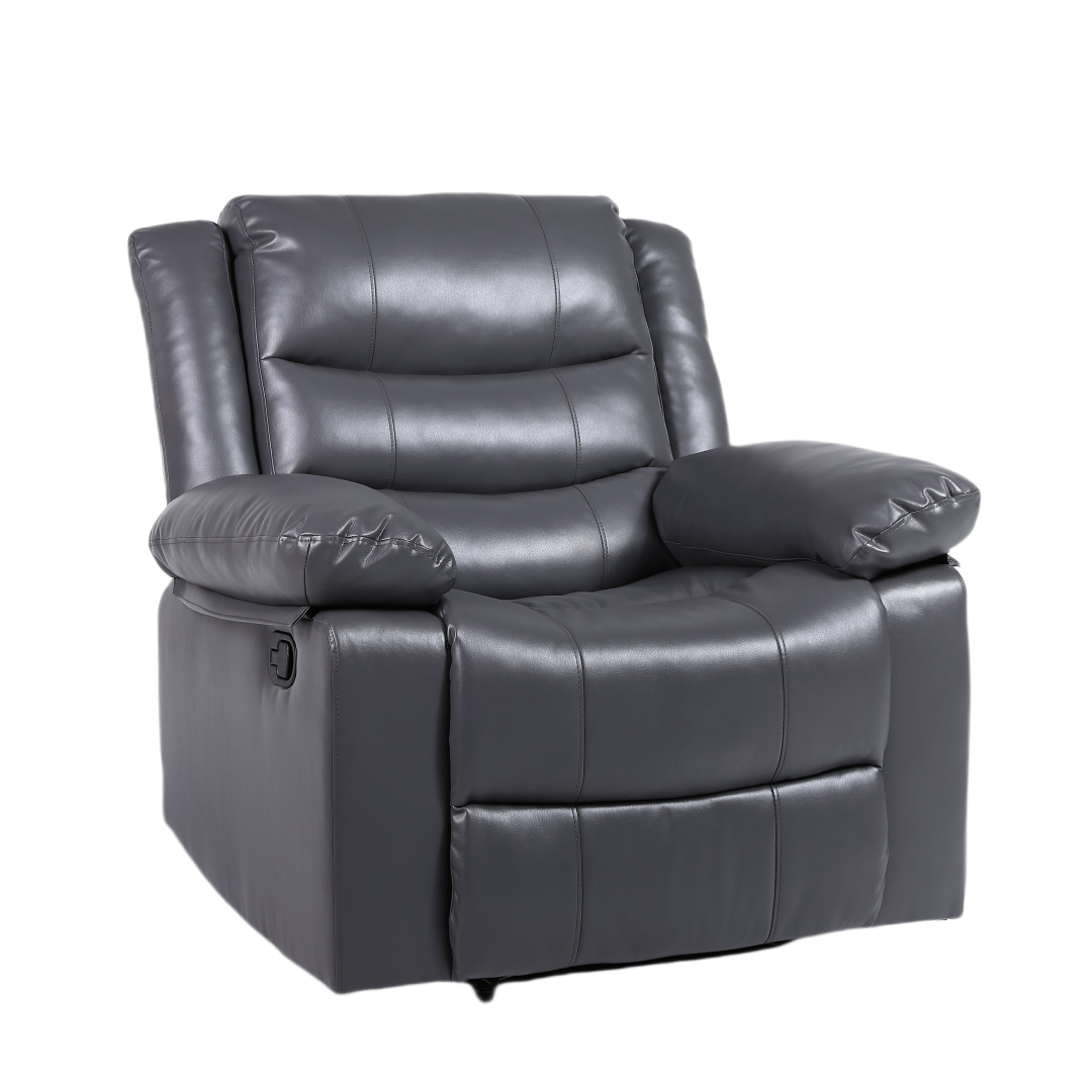 leather couch with recliner