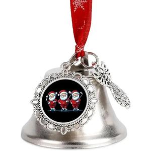 Venta caliente árbol de Navidad decoración campana clásica impresión de una sola cara campanas de Metal adornos de Navidad colgantes - Product Image 4