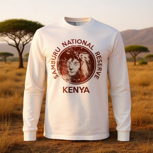 KENYA Samburu National Reserve Lion <b>African</b> Safari Tank <b>Top</b> Long Sleeve T-Shirt-Promotional Product - Product Image 3