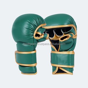 OEM MMA Sanda Boxing Shooter Gloves Genuine Leather PU Hook Loop Closure Training Sparring Gloves Custom Logo Factory Wholesale - Product Image 1