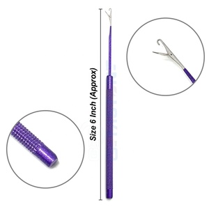 Professional Stainless Steel Hair Extension Pulling Hook <b>Needle</b> Tool Micro Ring Extensions Durable Reusable GEMSTONE for Lace - Product Image 1