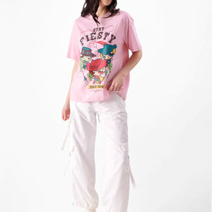 Camiseta de Verano Personalizada, Ecológica, Transpirable, Estilo Urbano, para Mujer, Talla Grande, con Bordado y Logotipo Termotransferible, 100% Algodón de Alta Calidad - Product Image 5