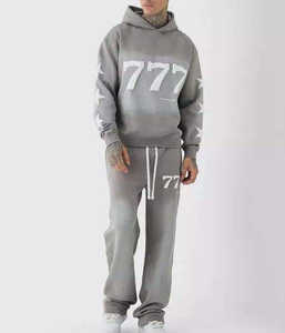 Venta al por mayor chándal de los hombres al por mayor logotipo personalizado Regular Fit Jogging Suit Streetwear invierno impreso OEM servicio bajo precio - Product Image 1