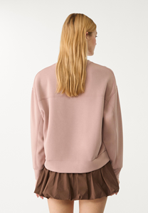 Precio de fábrica, sudadera personalizada de tacto suave para mujer, escote redondo y manga larga, sudadera de gran tamaño para mujer - Product Image 3