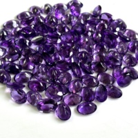 Pierres précieuses en améthyste violette naturelle de 7x9 mm, taille ovale, facettées, pierres précieuses en vrac pour la fabrication de bijoux, améthyste calibrée en tailles personnalisées