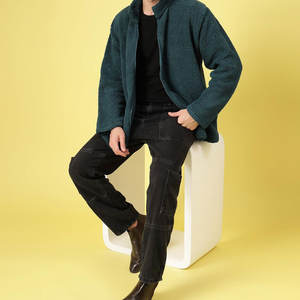 Trendy <b>Men</b> <b>Sherpa</b> Fleece <b>Jacket</b> Thick Warm Fabric Perfect for Autumn and Winter Fashion <b>Men</b> <b>Sherpa</b> Fleece <b>Jacket</b> - Product Image 3