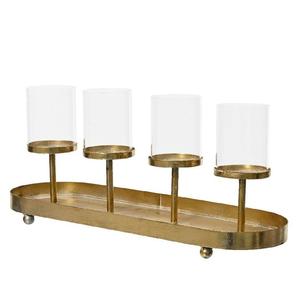 Porte-bougie à 4 piliers en forme d'arbre, base en métal, chemin de table à quatre bougies, décoration, centre de table multi-bougie, personnalisé - Product Image 1