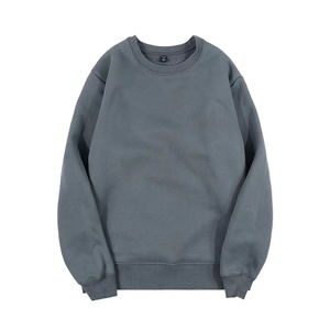 Nueva sudadera de lana en blanco de lujo con diseño de peso pesado, Sudadera de cuello redondo, logotipo personalizado, sudadera de gran tamaño con hombros caídos - Product Image 2