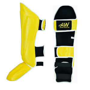 Espinilleras de Cuero de Alta Calidad para Boxeo y MMA, Último Modelo, con Logotipo Personalizado en Venta - Product Image 1