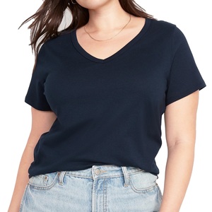 T-shirt de marque à manches courtes de bonne qualité, haut court en coton tricoté, T-shirts de fitness, OEM, fournisseur de t-shirts pour femmes à bas prix - Product Image 2