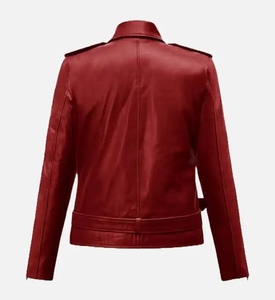 Chaqueta de cuero PU ecológica para mujer estilo moderno, Forro cálido, precio de fábrica, etiquetas personalizadas disponibles - Product Image 2