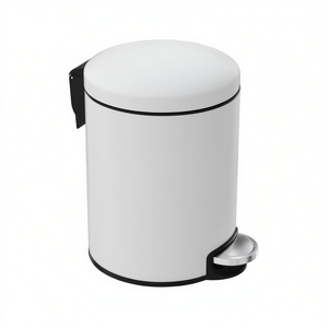 Cubo de basura de cocina con pedal, color blanco, capacidad de 5L, con embrague Art. 13 - Product Image 2
