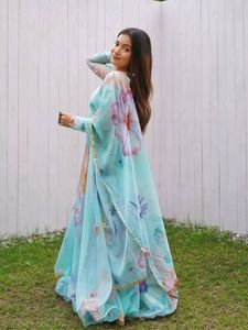 ชุดเดรสยาวผ้าโปร่งบางสำหรับผู้หญิงชุดงานปาร์ตี้ทางการของผู้หญิงลำลองพิมพ์ลายดอกไม้เย็บปะติดลายดอกไม้แฟชั่นใหม่ฤดูร้อน2025 - Product Image 3