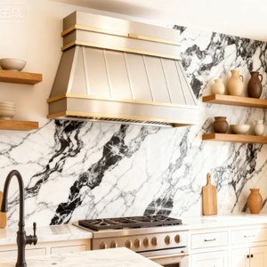 Tùy Chỉnh Hình Dạng Hình Thang Chải Thép Không Gỉ Ống Khói Phạm Vi Mui Xe Bìa Với Vách Ngăn Lọc Điện Treo Tường Thông Gió - Product Image 5