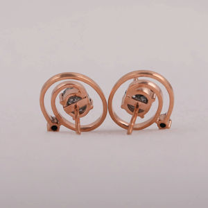 Prix de gros diamant spirale goujon sel N poivre boucles d'oreilles ovale coupe diamant boucles d'oreilles à la main pour son cadeau - Product Image 6